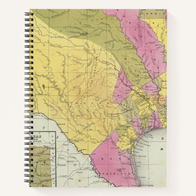 Map Of Texas Notebook (Front)