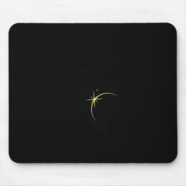 Map Of Texas Path Of Totality 04.08.2024 Total Sol Mouse Pad (Front)