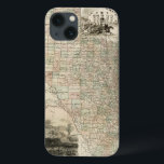 Map of Texas with County Borders iPhone 13 Case<br><div class="desc">This amazing map of the state of Texas shows how the county lines were drawn. It alaso contains renderings of the Alamo,  an oil derrick,  and cowboys on horses. Show a little love to the Lone Star State by purchasing this print!</div>