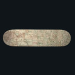 Map of Texas with County Borders Skateboard<br><div class="desc">This amazing map of the state of Texas shows how the county lines were drawn. It alaso contains renderings of the Alamo,  an oil derrick,  and cowboys on horses. Show a little love to the Lone Star State by purchasing this print!</div>