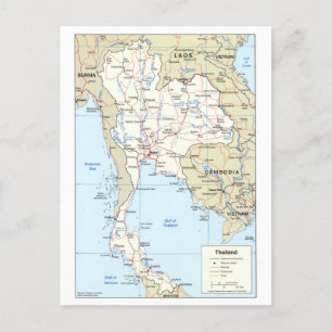 Map of Thailand Postcard