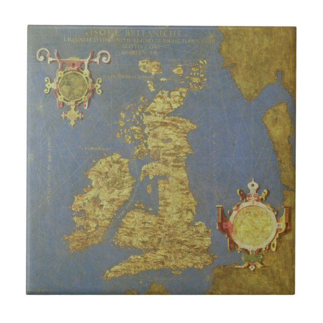 Map of the 16th Century British Isles Tile (Front)