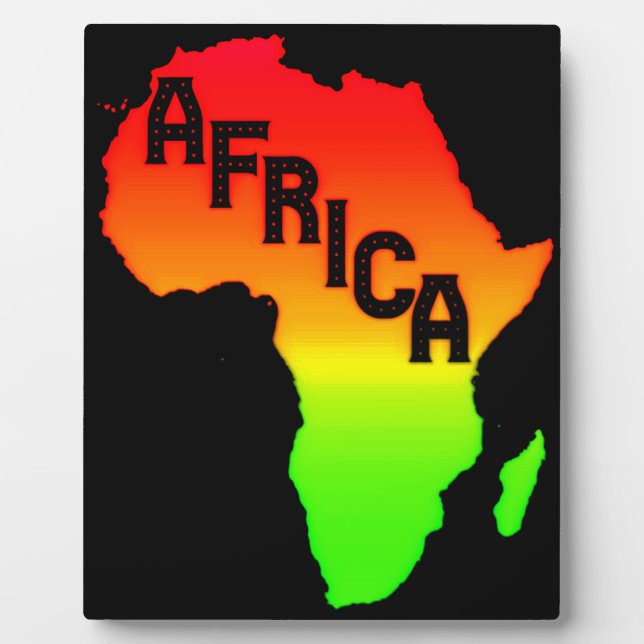 Map of the African Continent  Plaque (Front)