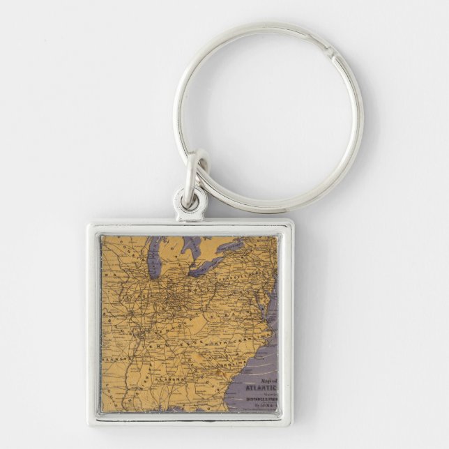 Map of the Atlantic States Key Ring (Front)