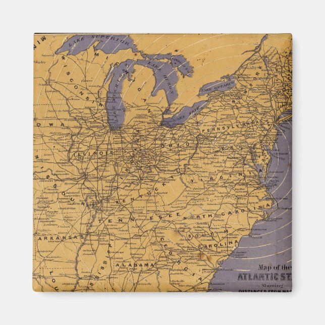 Map of the Atlantic States Magnet (Front)