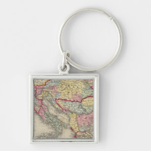 Map Of The Austrian Empire Key Ring