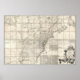 Map of the British and French Dominions Poster