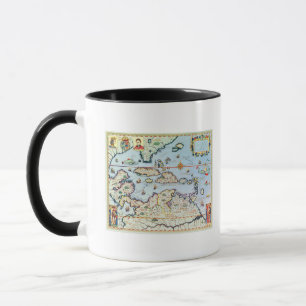 Map of the Caribbean islands Mug