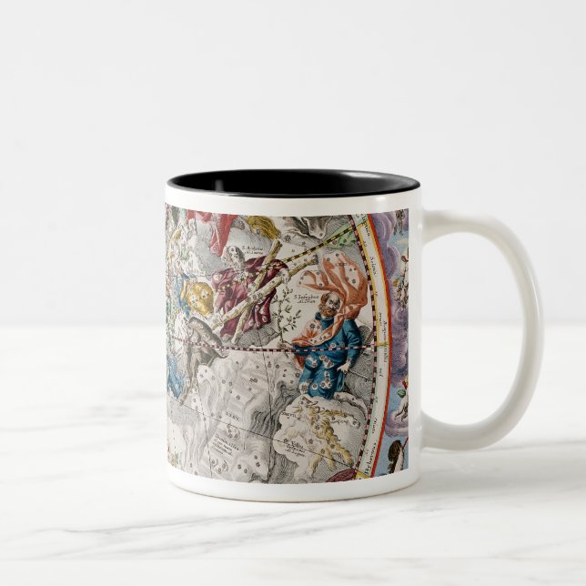 Map of the Christian Constellations as depicted Two-Tone Coffee Mug (Right)