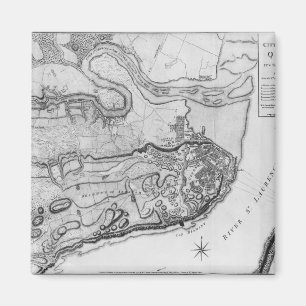 Map of the city and environs of Quebec Magnet