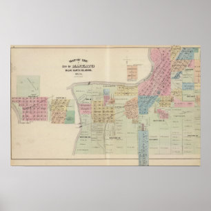 Map of the City of Mankato, Minnesota Poster