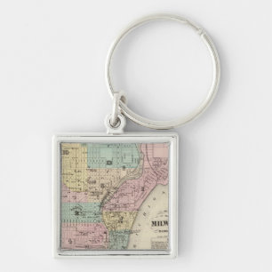 Map of the City of Milwaukee, Milwaukee Co Key Ring