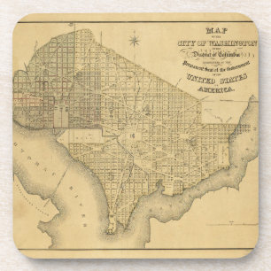 Map of the City of Washington D.C. (1839) Coaster