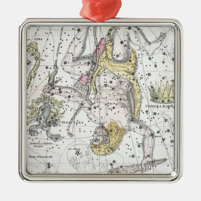 Map of The Constellations Plate VIII Metal Tree Decoration (Front)