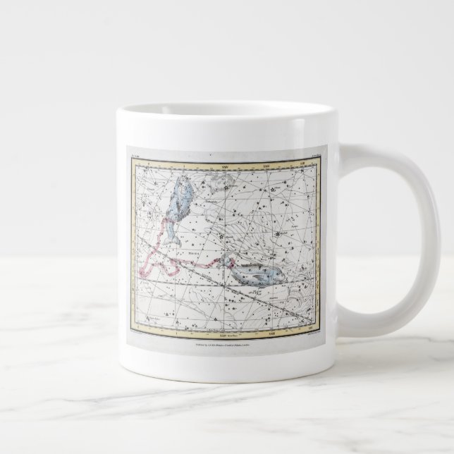 Map of The Constellations Plate XXII Large Coffee Mug (Right)