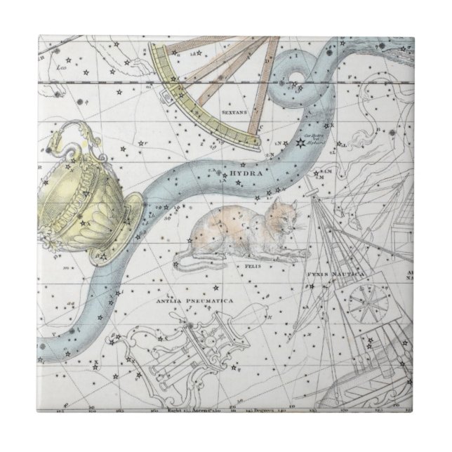 Map of The Constellations Plate XXVI Tile (Front)