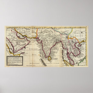 Map of the continent of the East Indies Poster
