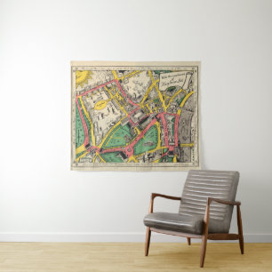Map of the Coronation Route, London, England Tapestry