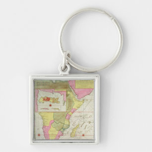 Map of the Countries of Africa Key Ring