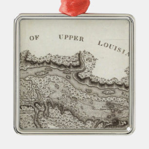 Map of the Country Of The Illinois Metal Tree Decoration