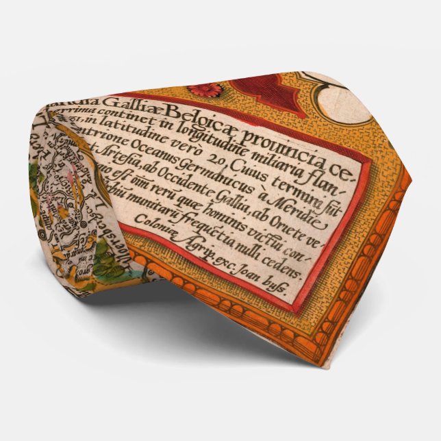 Map of the county of Flanders (1609) Tie (Rolled)