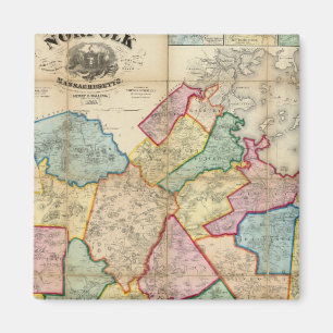 Map of the County of Norfolk, Massachusetts Magnet
