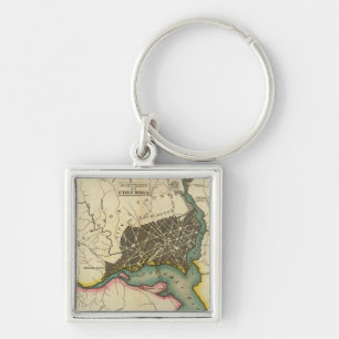 Map Of The District Of Columbia Key Ring