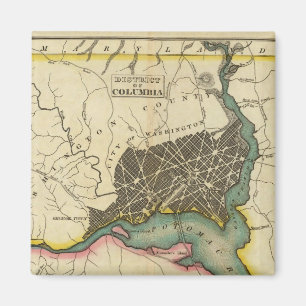 Map Of The District Of Columbia Magnet