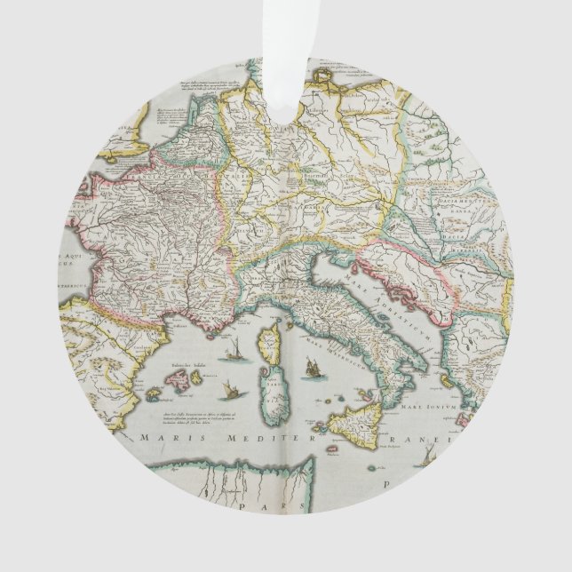 Map of the Empire of Charlemagne Ornament (Front)