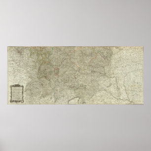 Map of the Empire of Germany Southern section Poster