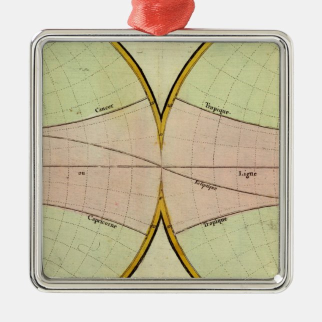 Map of the equater metal tree decoration (Front)