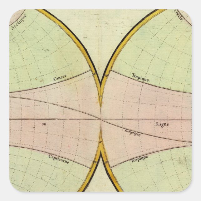 Map of the equater square sticker (Front)