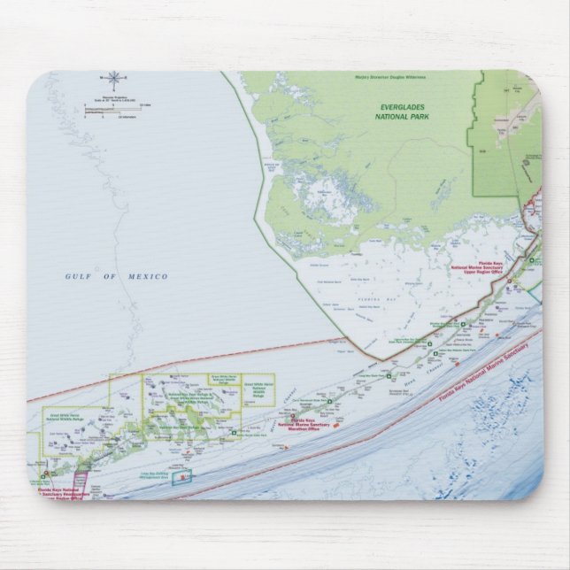 Map of the Florida Keys Mouse Pad (Front)