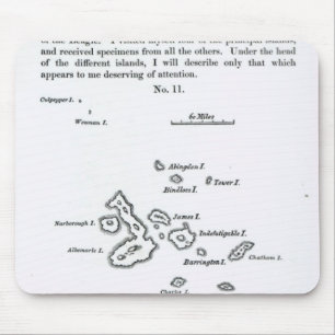 Map of the Galapagos Archipelago, 1844 Mouse Pad