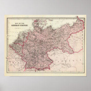 Map of the German Empire Poster