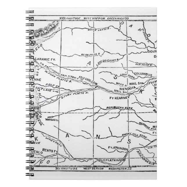 Map of the Gold Region, published in 'The Weekly' Spiral Notebook (Front)