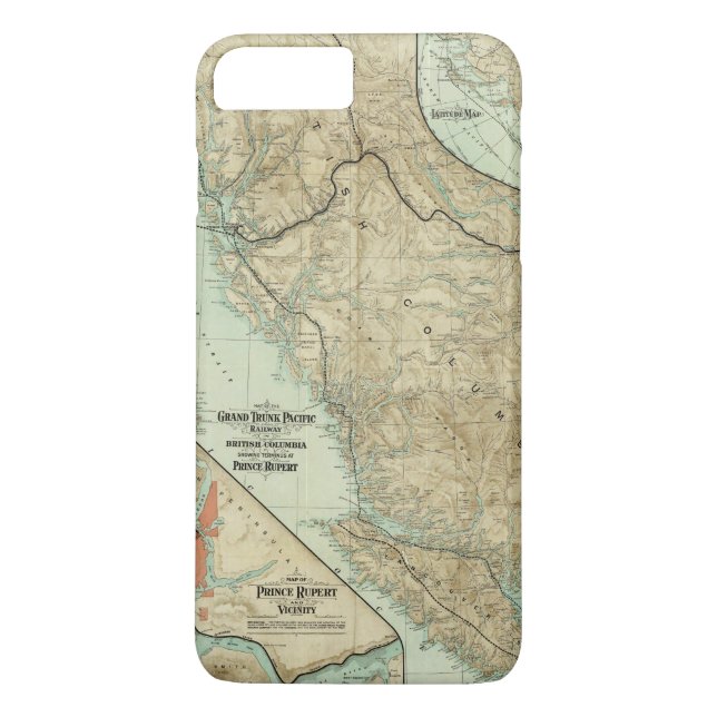 Map Of The Grand Trunk Pacific Railway Case-Mate iPhone Case (Back)