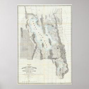 Map of the Great Salt Lake Poster