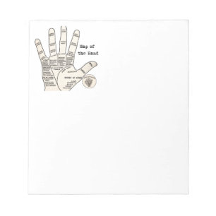 map of the hand Palm Reading Notepad