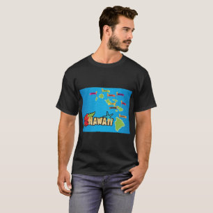 Map of the Hawaii Islands T-Shirt