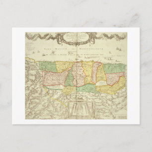 Map of the Holy Land, pub. by Jan Barend Elwe, Ams Postcard