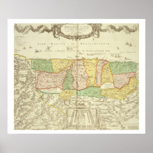 Map of the Holy Land, pub. by Jan Barend Elwe, Ams Poster