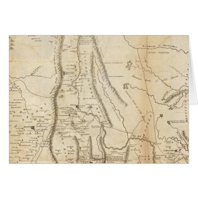 Map of The Internal Provinces of New Spain (Front Horizontal)