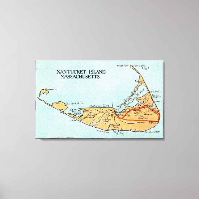 Map of the Island Canvas Print (Front)