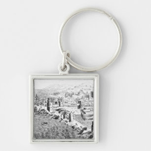 Map of the Island of Rhodes Key Ring