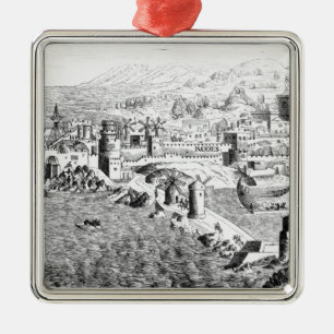 Map of the Island of Rhodes Metal Tree Decoration