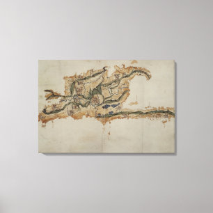 Map of the island of Santo Domingo Canvas Print