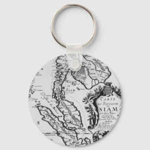 Map of the Kingdom of Siam Key Ring