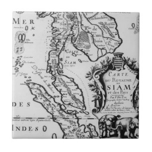 Map of the Kingdom of Siam Tile
