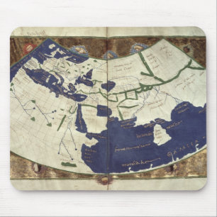 Map of the known world, from 'Geographia' Mouse Pad